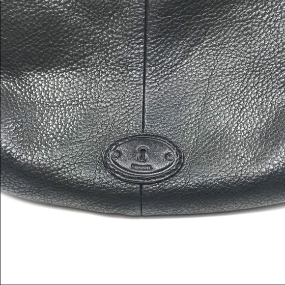 Fossil slim shoulder bag black leather - Picture 5 of 8